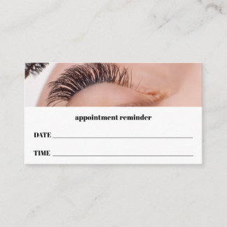 Lash Extensions Salon Appointment Card Terminkarte