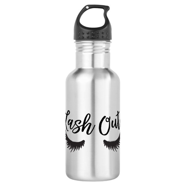 Lash Out Eyelashes Lash Salon Makeup Artist Trinkflasche (Vorderseite)