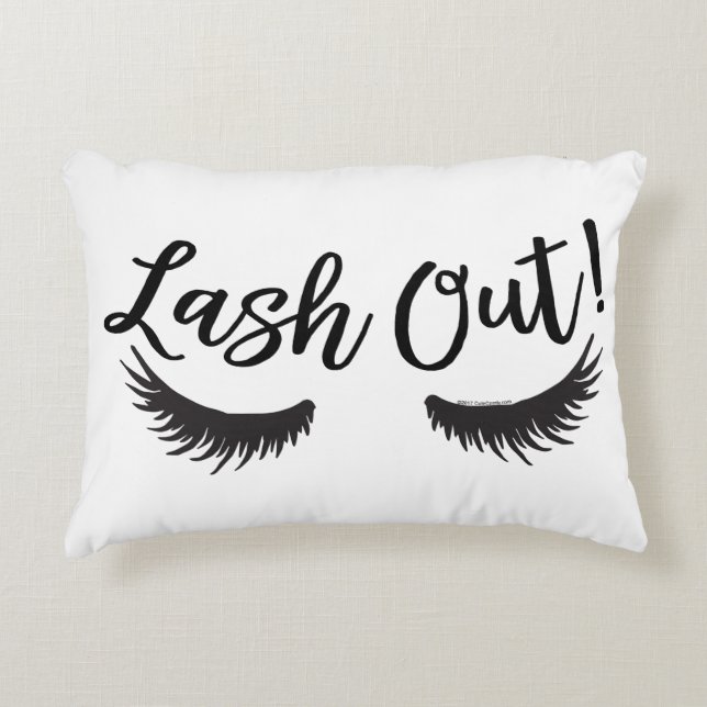 Lash Out Eyelashes Lash Salon Makeup Artist Zierkissen (Vorderseite)