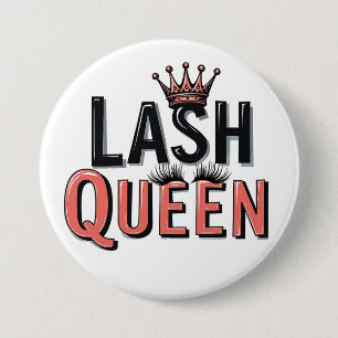 Lash Queen Funny Eye Lashes Button