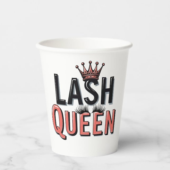 Lash Queen Funny Eye Lashes Pappbecher (Vorderseite)