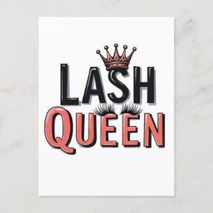 Lash Queen Funny Eye Lashes Postkarte