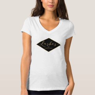 Lash Salon Black/Gold Personalisiert T-Shirt