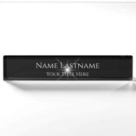 Lash Salon Makeup Artist Minimaler Schwarz-weißer  Namensplakette
