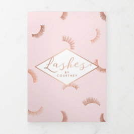 Lash Salon Pink/Rose Gold Broschüre