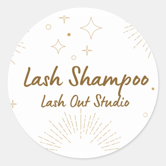 Lash Shampoo Label Runder Aufkleber (Vorderseite)