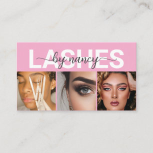 Lash Tech Pink 3 Foto Raster Qr Code Lash Artist Visitenkarte