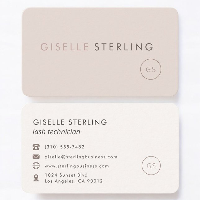 Lash Technician Feminine Professional Visitenkarte (Von Creator hochgeladen)