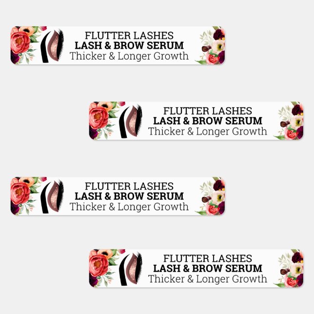 Lash und Brow Serum Etiketten (Gruppe)
