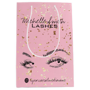 Lash Verlängerung Lashes Gold Glitzer Aftercare Ki Mittlere Geschenktüte