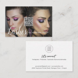 Lash-Visitenkarte mit QR-Code und Fotos Visitenkarte