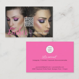 Lash-Visitenkarte mit QR-Code und Fotos Visitenkarte