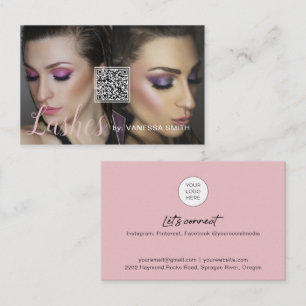 Lash-Visitenkarte mit QR-Code und Fotos Visitenkarte