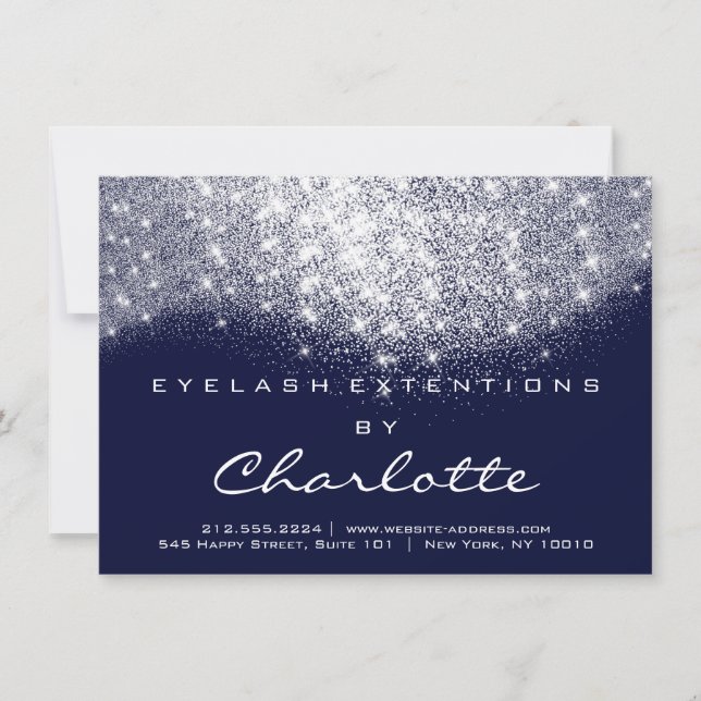 Lashes Aftercare Instruction Grau Navy (Vorderseite)