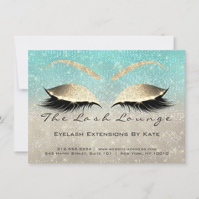 Lashes Aftercare Instruction Ivory Blue (Vorderseite)