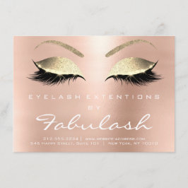 Lashes Aftercare Instruction Pink Gold