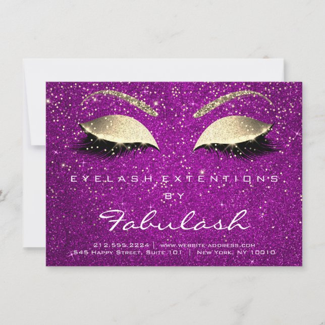 Lashes Aftercare Instruction Pink Gold (Vorderseite)