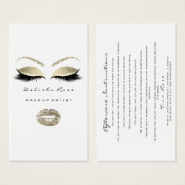 Lashes Aftercare Instruction Schwarz-weiß Gold Lip