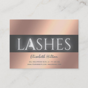 Lashes Aftercare Instructions Rose gold Visitenkarte