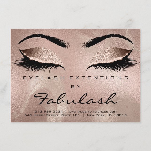 Lashes Aftercare Instruktionen Rose Skinn (Vorderseite)