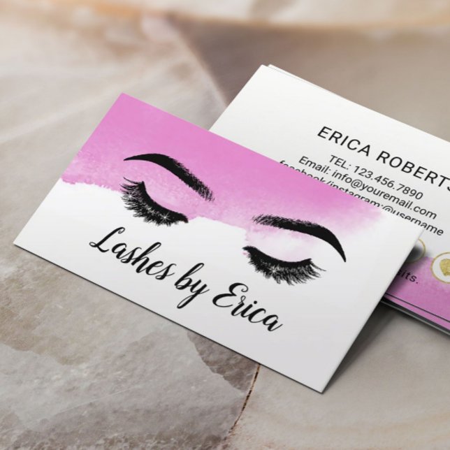 Lashes Artiste maquillage Aquarelle Salon Fidélité (Créateur téléchargé)