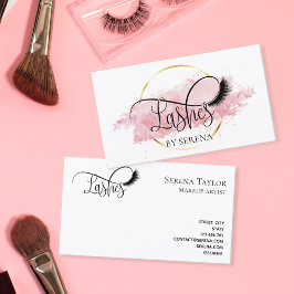 Lashes Beauty Makeup Artist Wasserfarben Kunst Ges Visitenkarte
