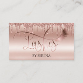 Lashes Beauty Makeup Girl Lash Drilling Gold Visitenkarte