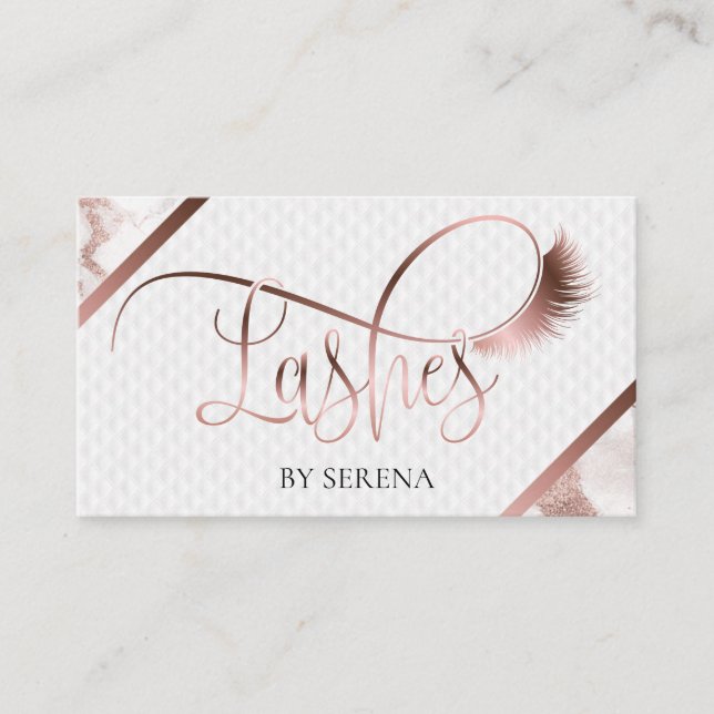 Lashes Beauty Makeup Girl Lash Extension Elegant Visitenkarte (Vorderseite)