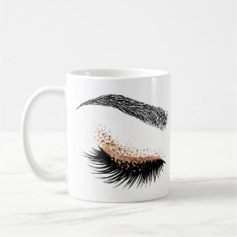 Lashes Beauty Makeup Girl Lash Extension Rose Tass Kaffeetasse
