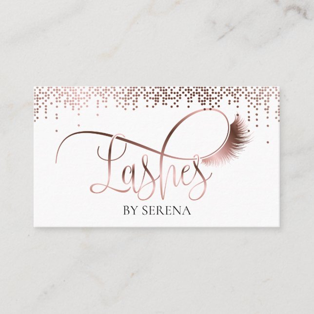 Lashes Beauty Makeup Girl Lash Rose Visitenkarte (Vorderseite)
