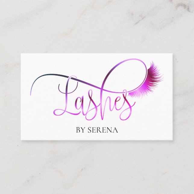 Lashes Beauty Makeup Girl Visitenkarte (Vorderseite)