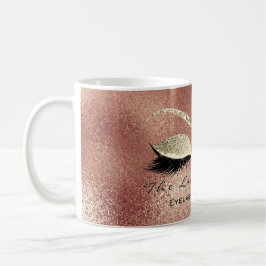Lashes Beauty Studio Rose Gold Glitzer Kaffeetasse