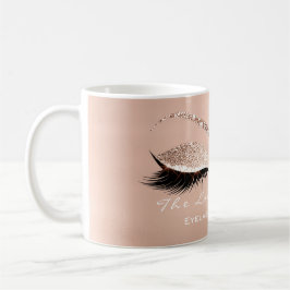 Lashes Beauty Studio Rose Gold Makeup Kaffeetasse