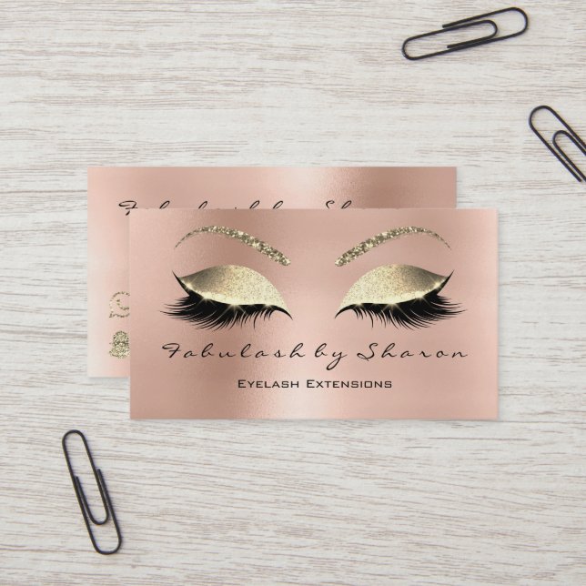 Lashes, Beauty Studio, Snapchat, Instagram, FB, Visitenkarte (Vorderseite/Rückseite Beispiel)