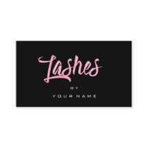 Lashes Bright Pink Rose Black Typograph Makeup