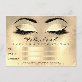 Lashes Browns Gold Makeup Artist Certificate Gift