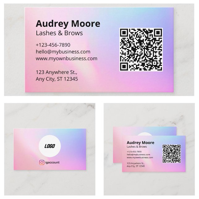 Lashes Brows Beruflich Lash Tech Visitenkarte (Lashes Brows Professional Lash Tech Business Card
)