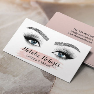 Lashes Brows Makeup Artist Blue Eyes Blush Salon Visitenkarte