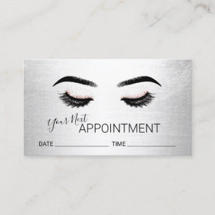 Lashes Brows Makeup Künstler Salon Ernennung Terminkarte
