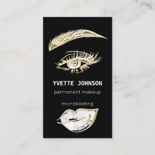 Lashes Brows Makeup Logo QR Code Lippen Kiss Visitenkarte