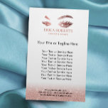 Lashes Brows Makeup Rose Gold Beauty Salon Flyer<br><div class="desc">Lashes & Brows Makeup Rose Gold Beauty Salon Broschüren.</div>