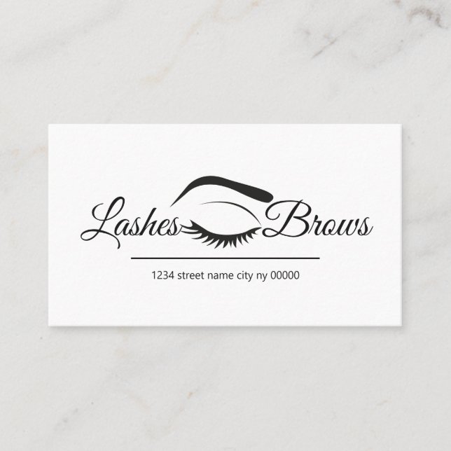 Lashes & Brows Salon Visitenkarte (Vorderseite)
