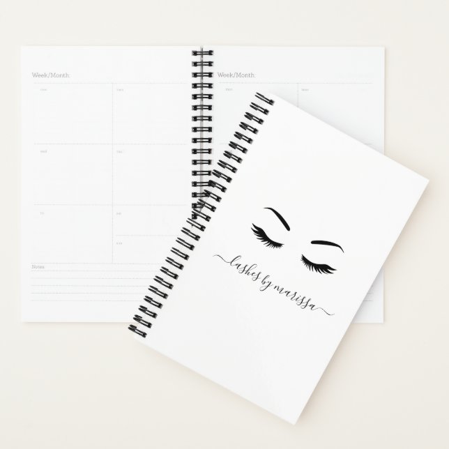Lashes Business Minimalistisch Schwarz-weiß Elegan Planer (Anzeige)