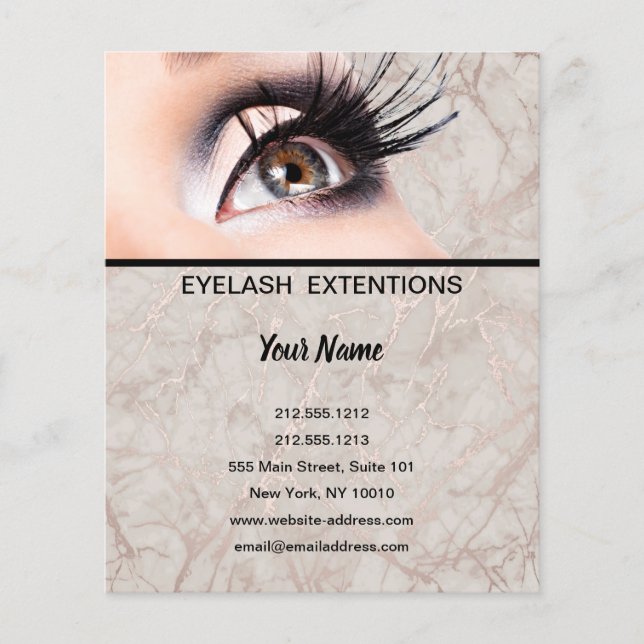 Lashes entreprise personnalisée prospectus (Devant)