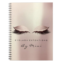 Lashes Erweiterungen Augen Makeup Künstler Rose Bl Notizblock