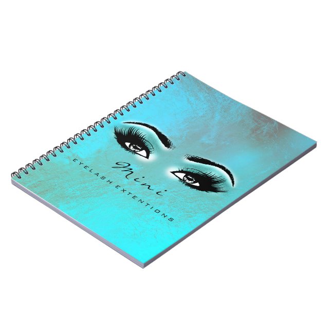 Lashes Extension Eyes Makeust Artist Ocean Browns Notizblock (Linke Seite)