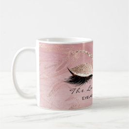 Lashes Extension Makeup Studio Pink Molten Glitzer Kaffeetasse