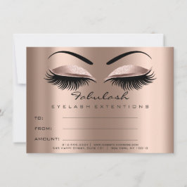 Lashes Extension Rose Lux Makeup Certificate Gesch Einladung