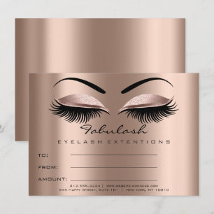 Lashes Extension Rose Lux Makeup Certificate Gesch Einladung