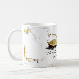 Lashes Extension Studio Name Makeup Marble Gold Kaffeetasse